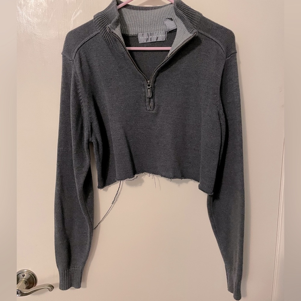 Vintage Oscar de la Renta cropped zip